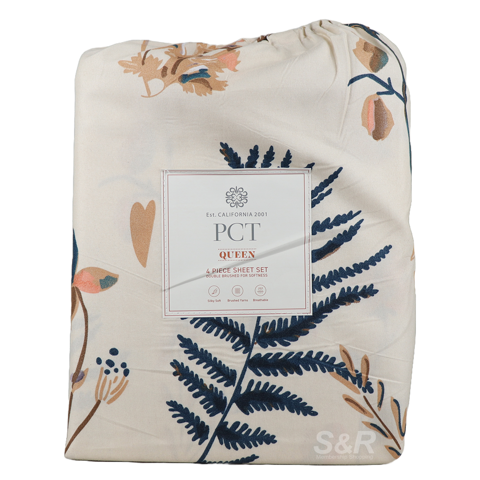 PCT Printed Queen Sheet Set 4pc